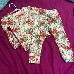 Cat & Jack floral super soft pajama set 2T